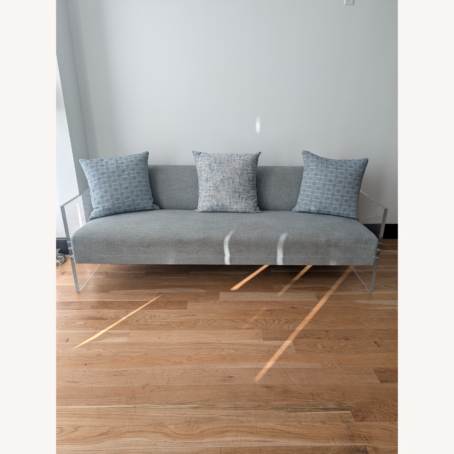 Bernhardt Lucite Sofa with Pillows - image-2