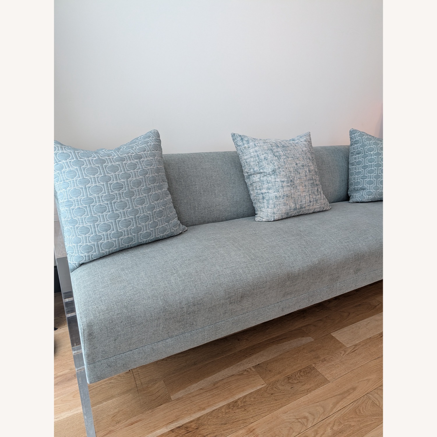 Bernhardt Lucite Sofa with Pillows - image-10