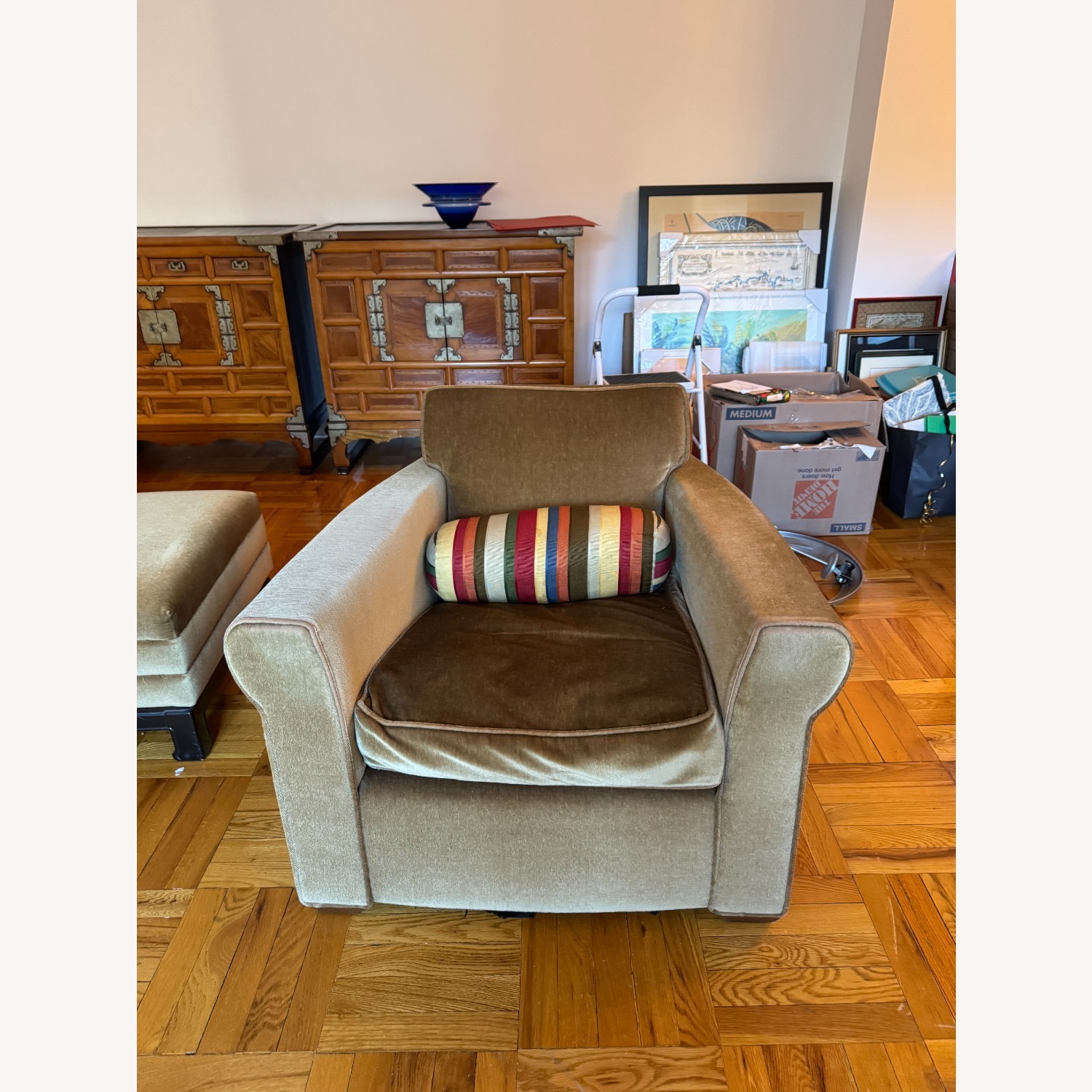 Velvet Mohair Armchair - image-1