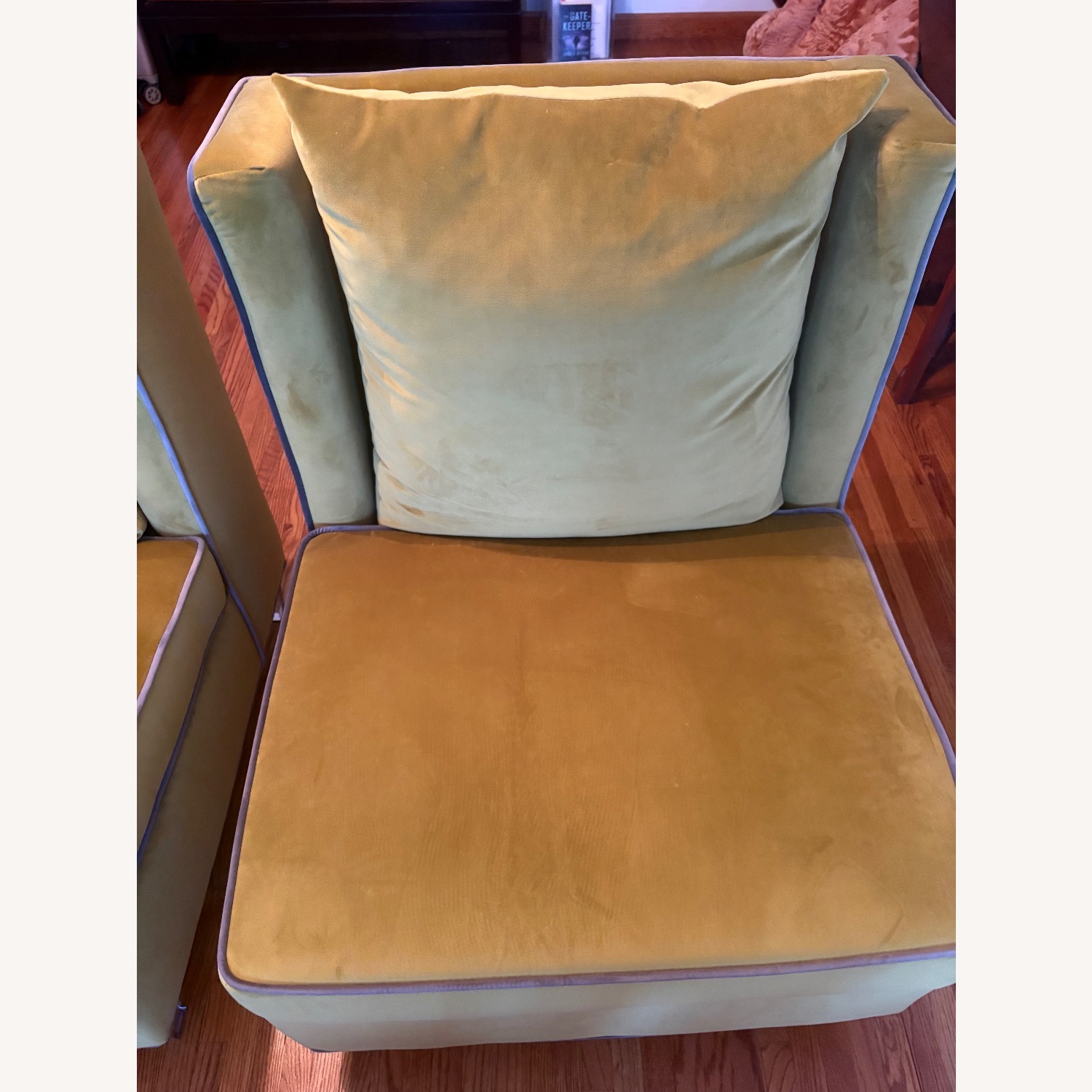 Green Fabric Accent Chairs - image-2