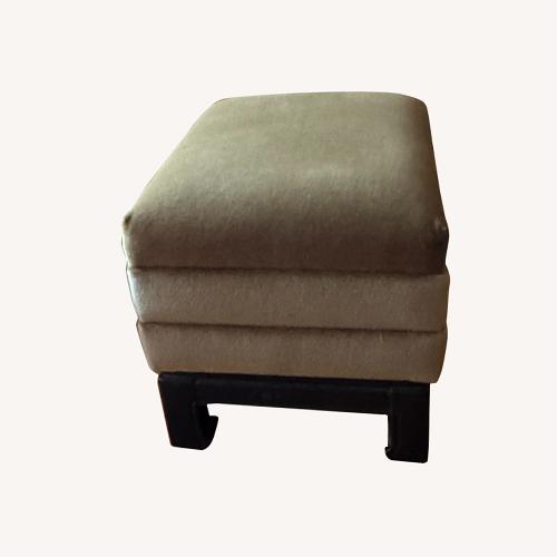 Used Velvet Mohair Ottoman for sale on AptDeco
