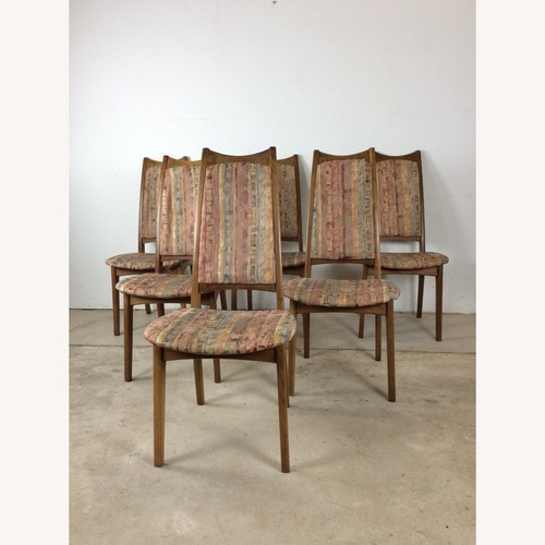 Used Set of 6 MCM Dining Chairs with Vintage Upholstery for sale on AptDeco