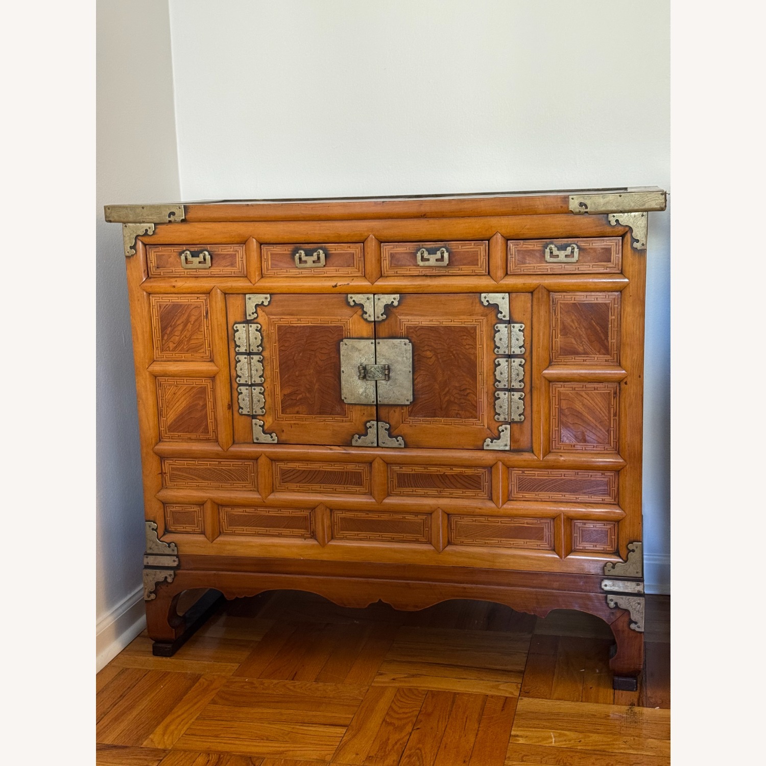 Vintage/Antique Korean Wood Chest - image-3