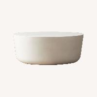 CB2 Cap Round White Coffee Table