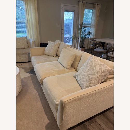 Used Living Spaces Japandi 3 Seater Cozy Sofa for sale on AptDeco