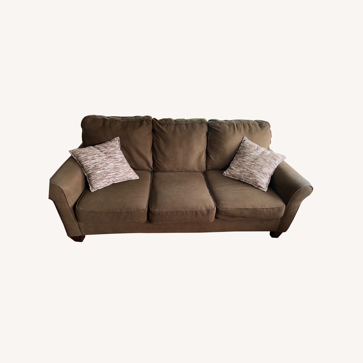 Ashley Furniture Dark Brown Sleeper Sofa - image-0
