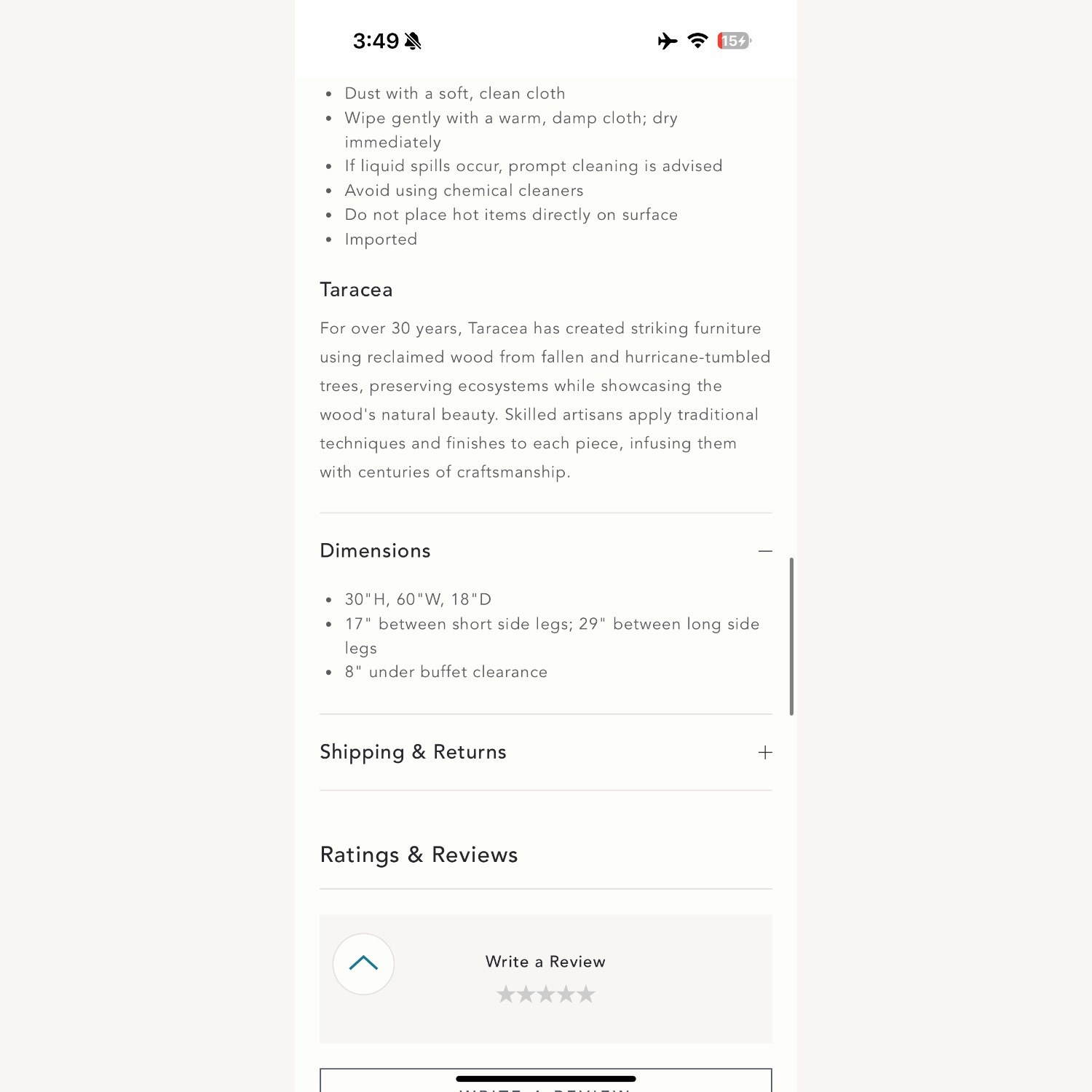 Anthropologie Devaney Buffet Wood Media Storage - image-11