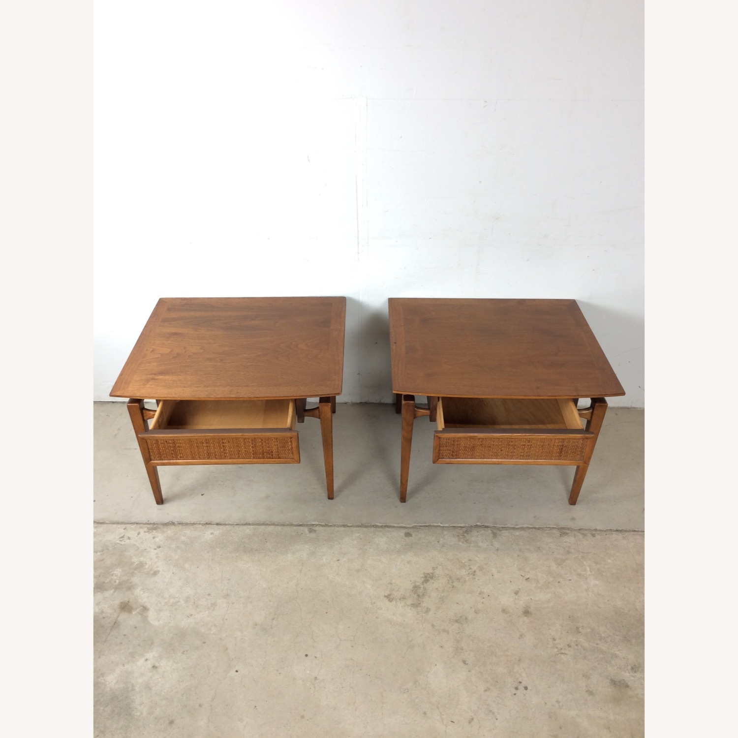 Pair MCM End Tables with Drawer by Lane Furniture - image-12