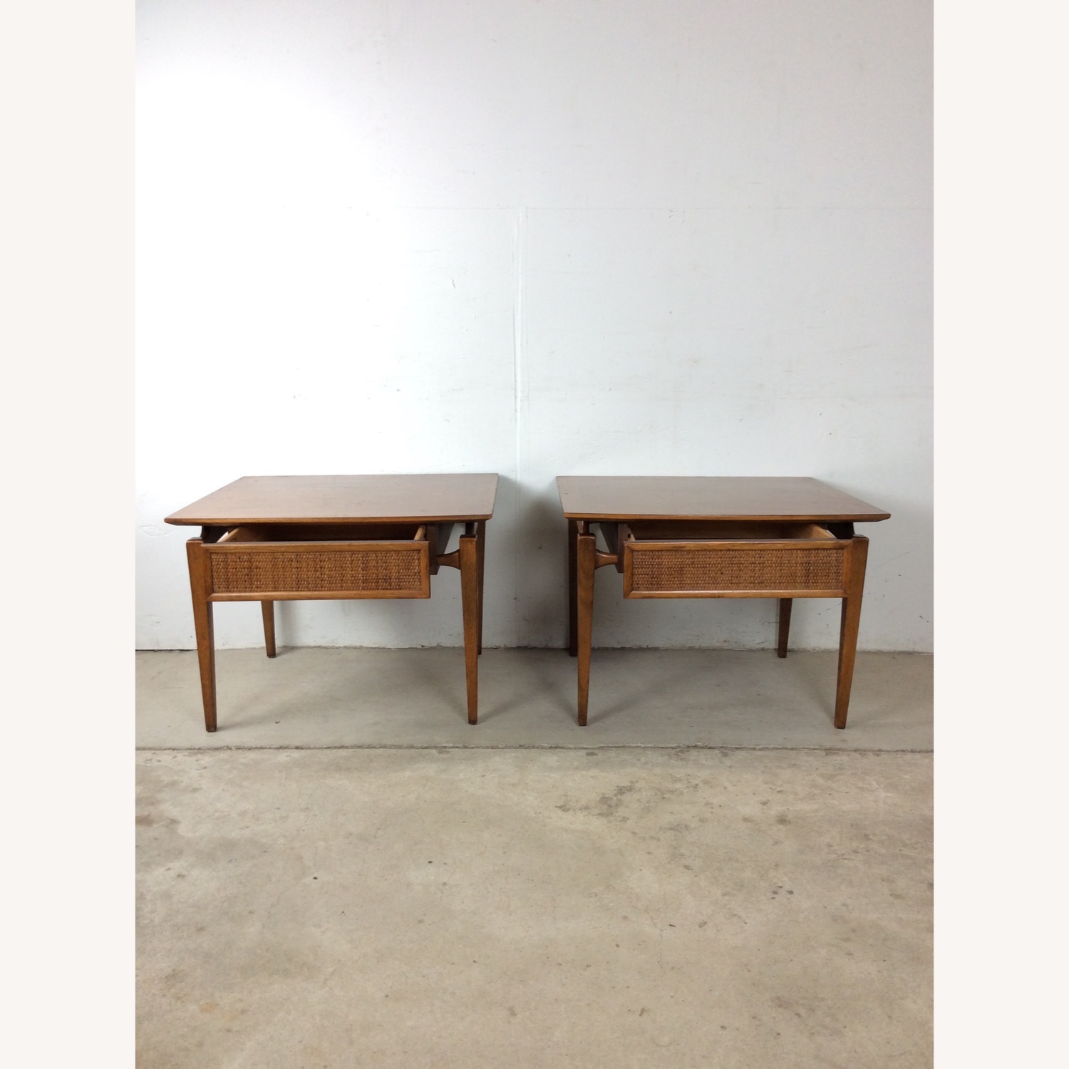 Pair MCM End Tables with Drawer by Lane Furniture - image-13