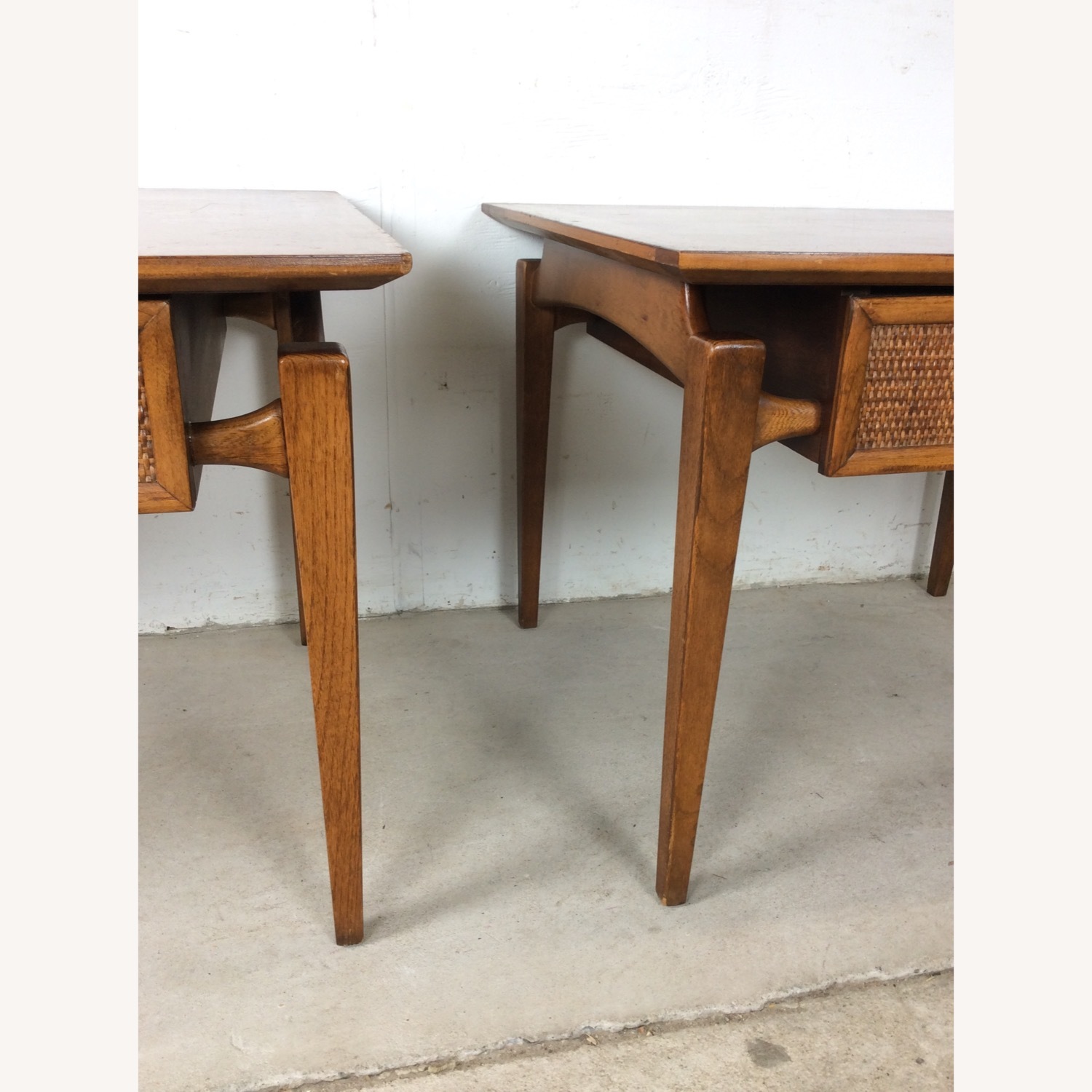 Pair MCM End Tables with Drawer by Lane Furniture - image-14