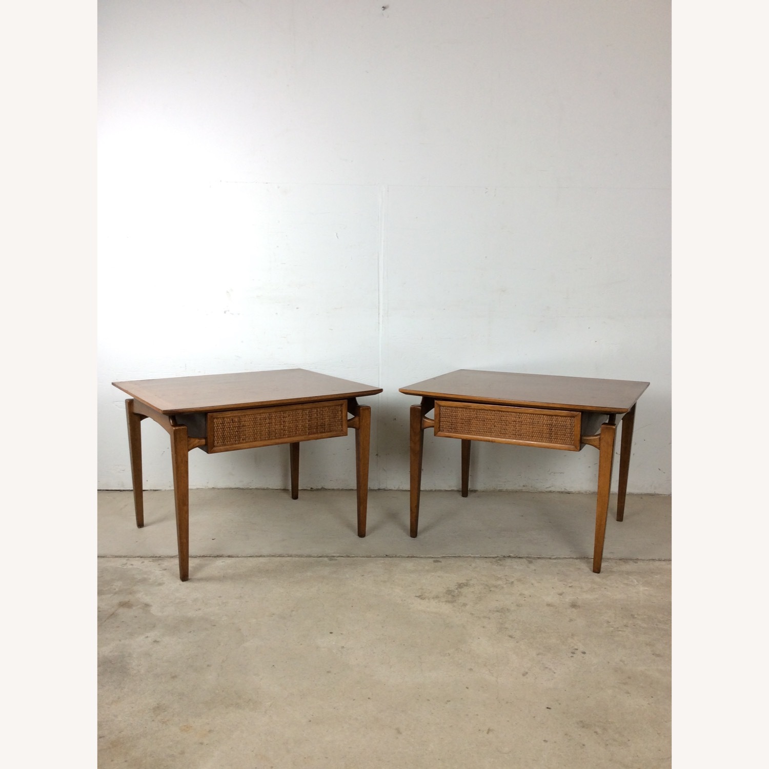 Pair MCM End Tables with Drawer by Lane Furniture - image-15