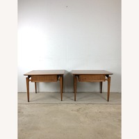 Pair MCM End Tables with Drawer by Lane Furniture