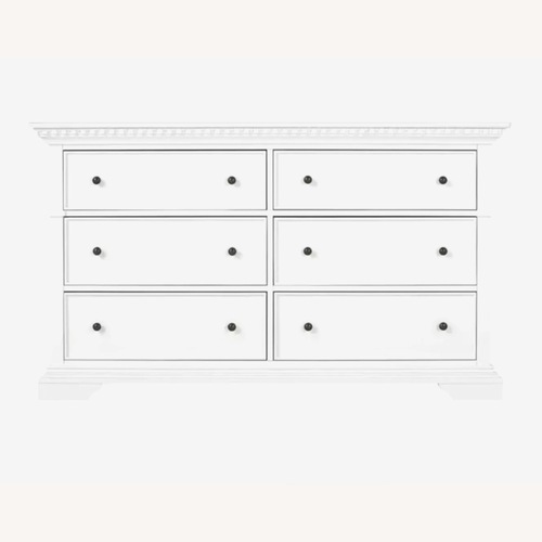 Used Raymour & Flanigan Angelina White Wood Dresser for sale on AptDeco