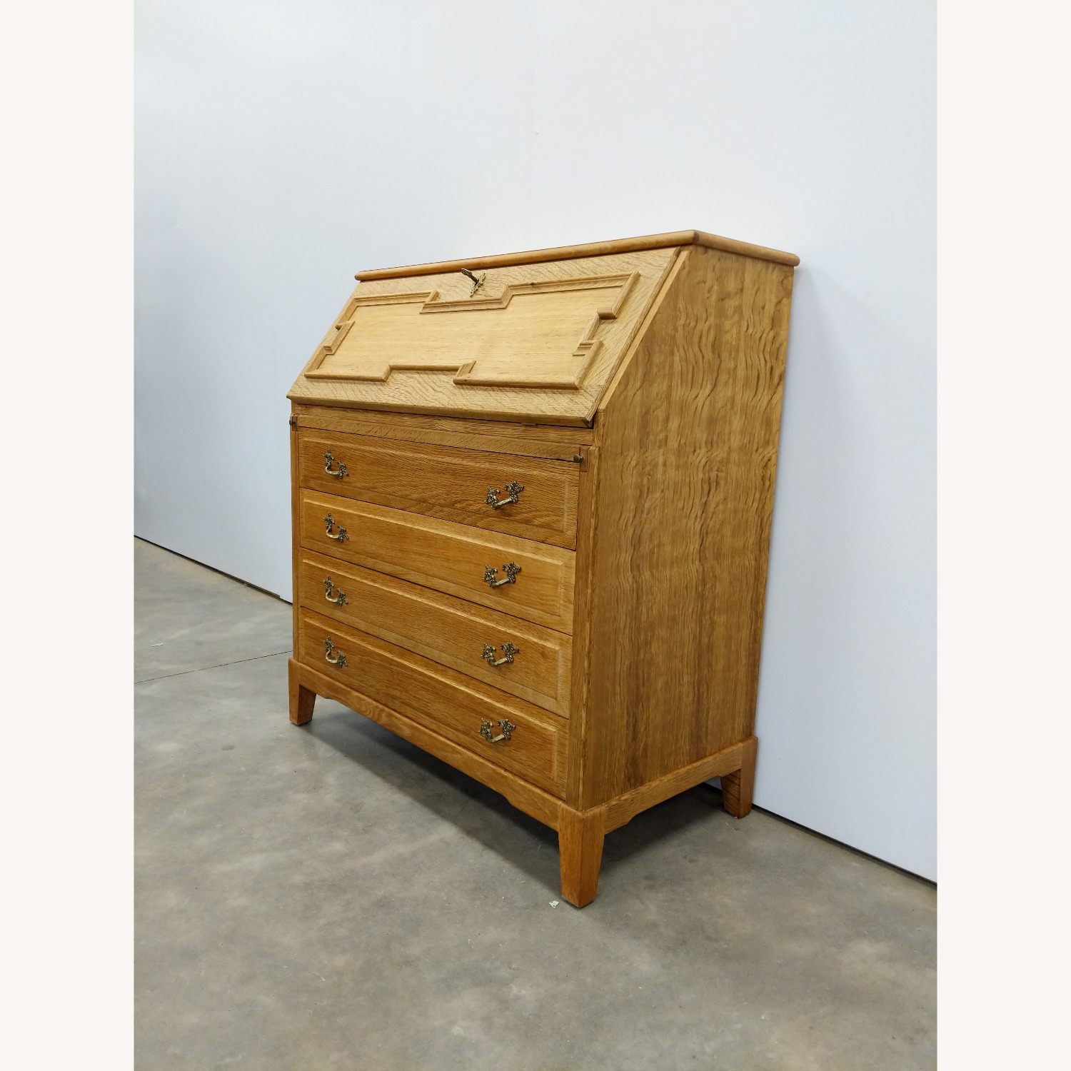 Vintage Danish Oak Secretary Desk - image-1