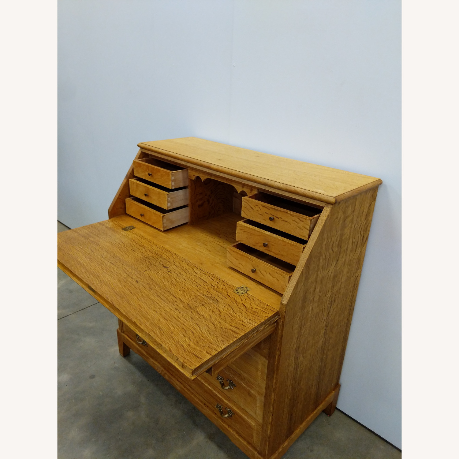 Vintage Danish Oak Secretary Desk - image-4