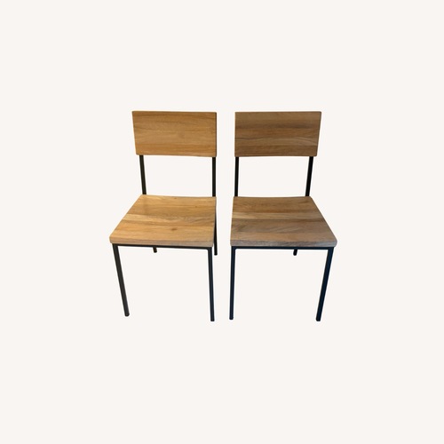 Used West Elm Rustic Dining Chairs (Set of 2) for sale on AptDeco