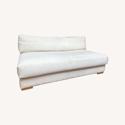 Used CB2 Piazza White 2 Seater Sofa for sale on AptDeco