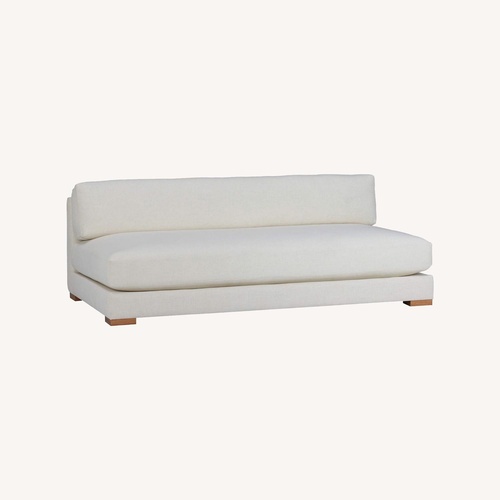 Used CB2 Piazza White 2 Seater Sofa for sale on AptDeco