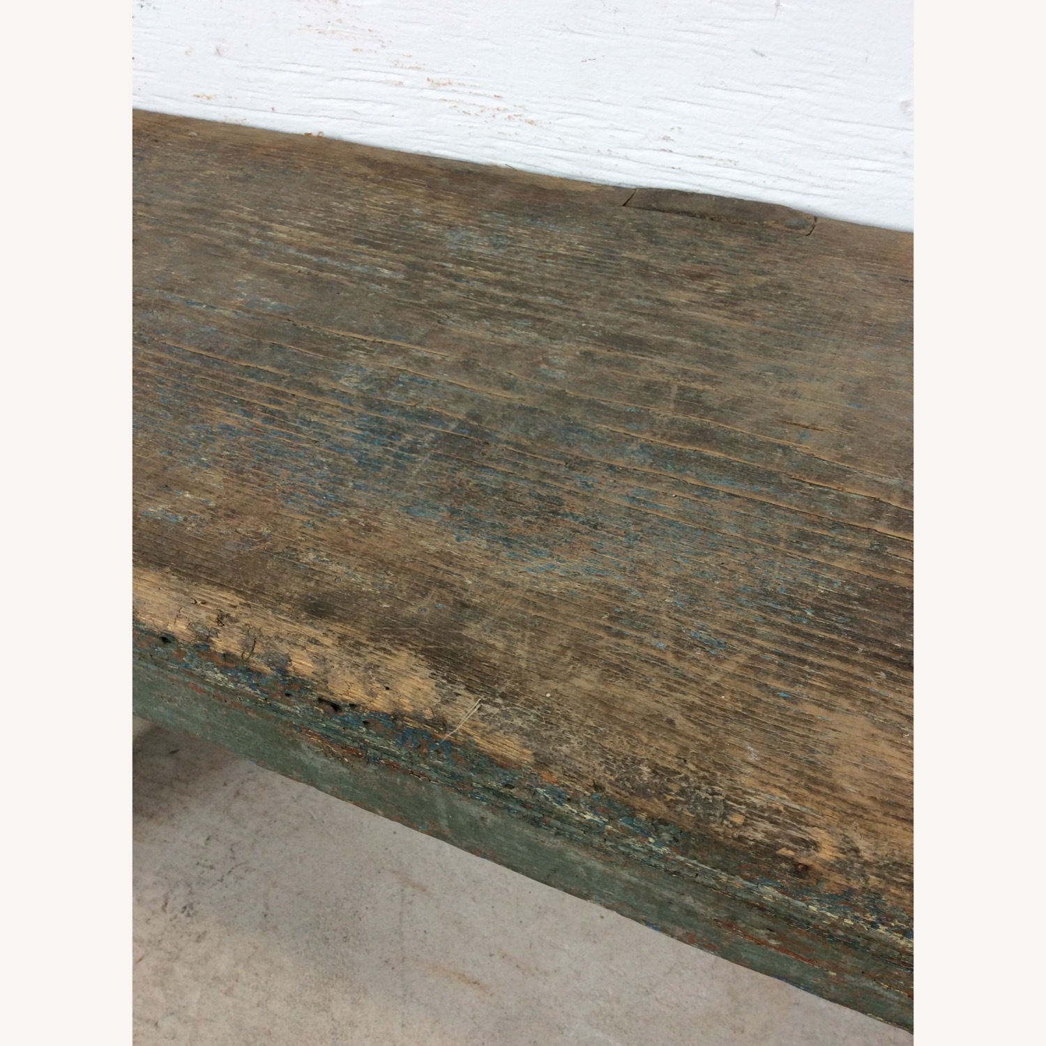 Antique Primitive Farmhouse Wood Bench  - image-8