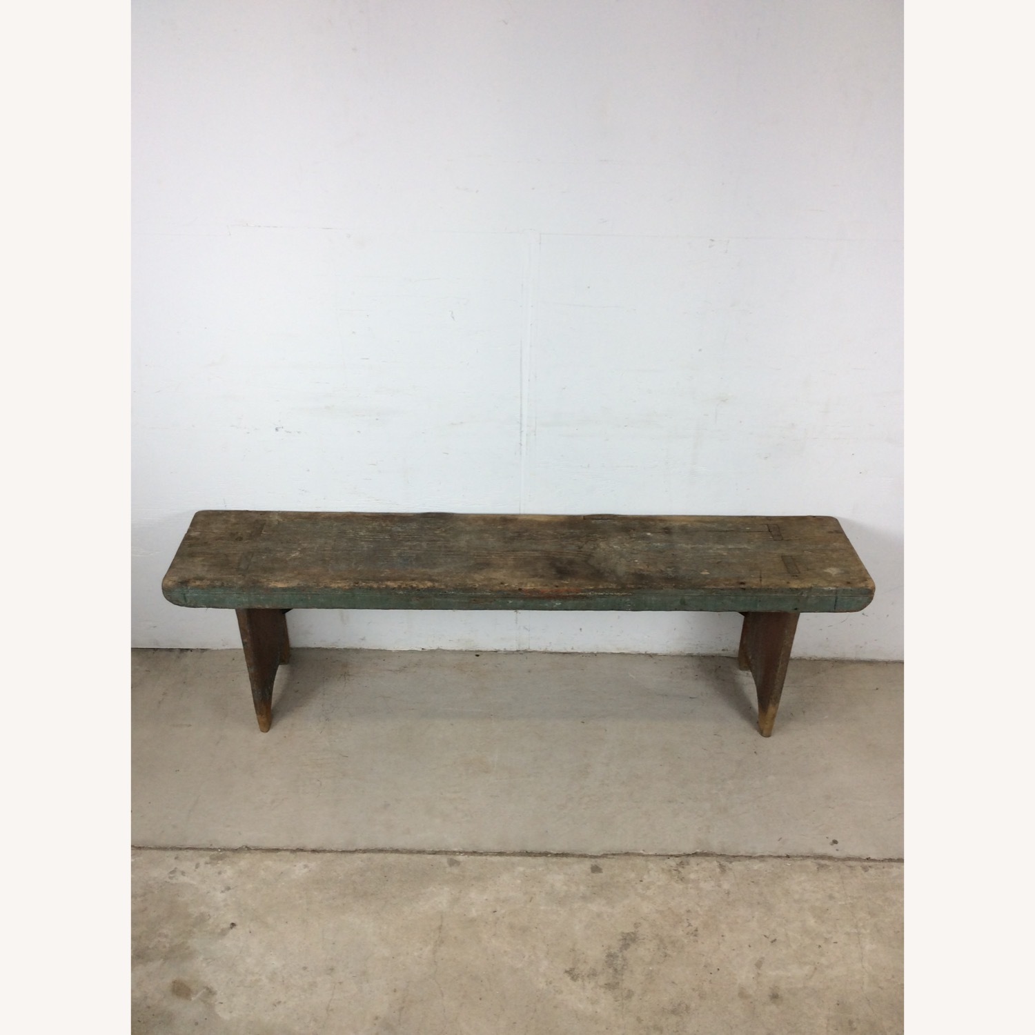 Antique Primitive Farmhouse Wood Bench  - image-3