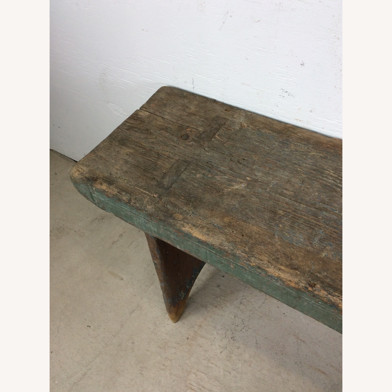 Antique Primitive Farmhouse Wood Bench  - image-6