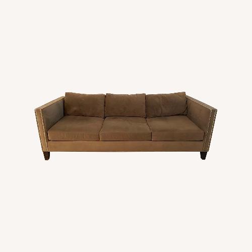 Used Other Dark Brown Microsuede 3+ Seater Sofa for sale on AptDeco