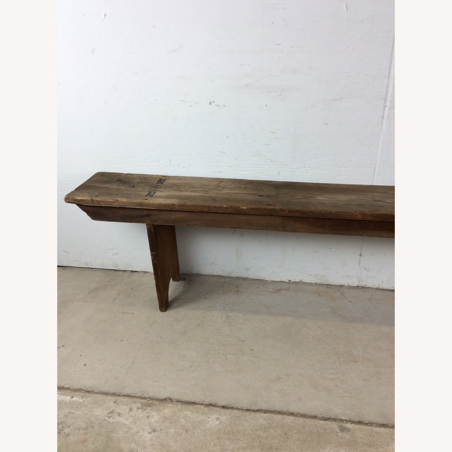 Antique Farmhouse Bench with Tongue & Groove - image-4