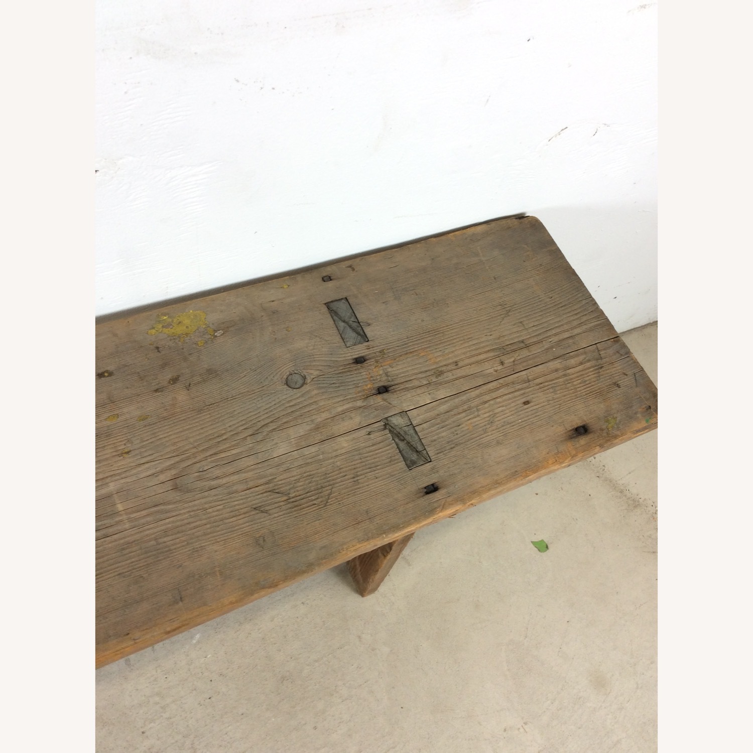 Antique Farmhouse Bench with Tongue & Groove - image-10