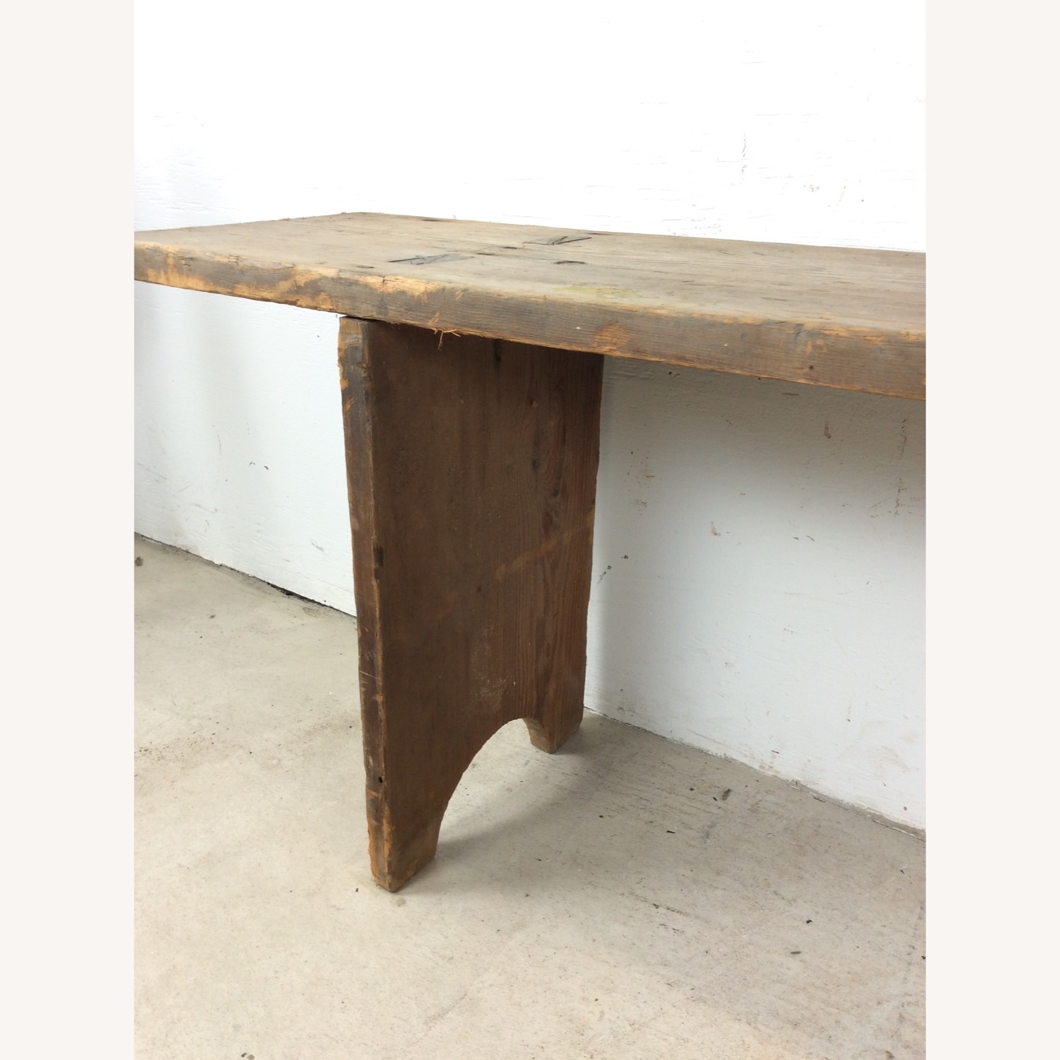 Antique Farmhouse Bench with Tongue & Groove - image-17