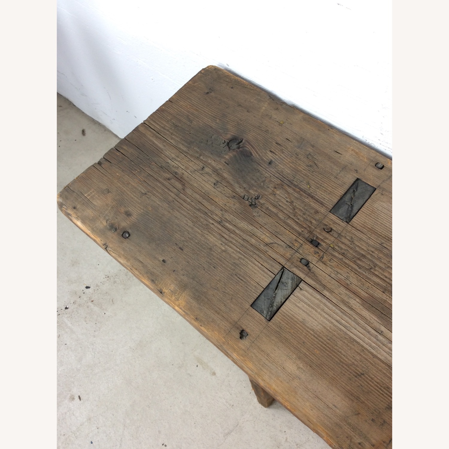 Antique Farmhouse Bench with Tongue & Groove - image-7