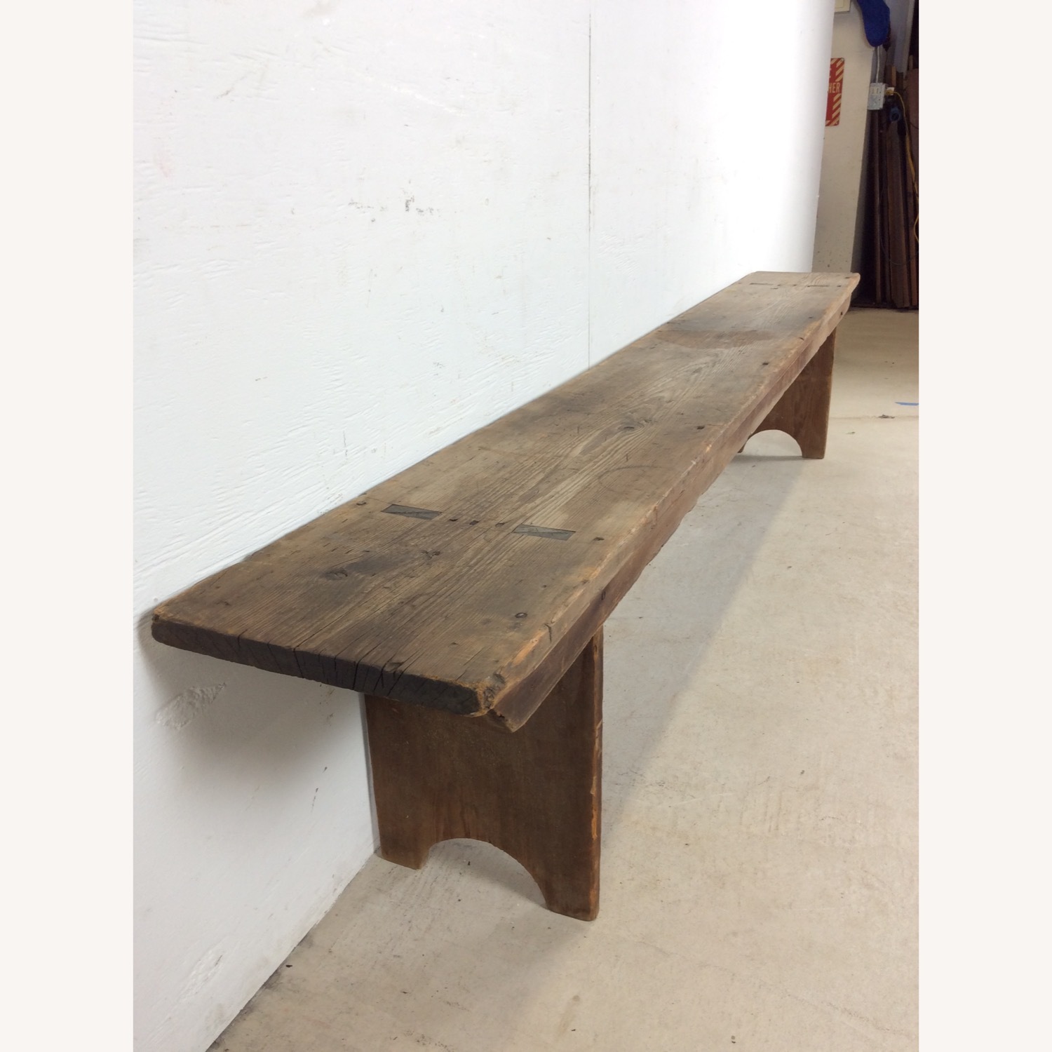 Antique Farmhouse Bench with Tongue & Groove - image-13