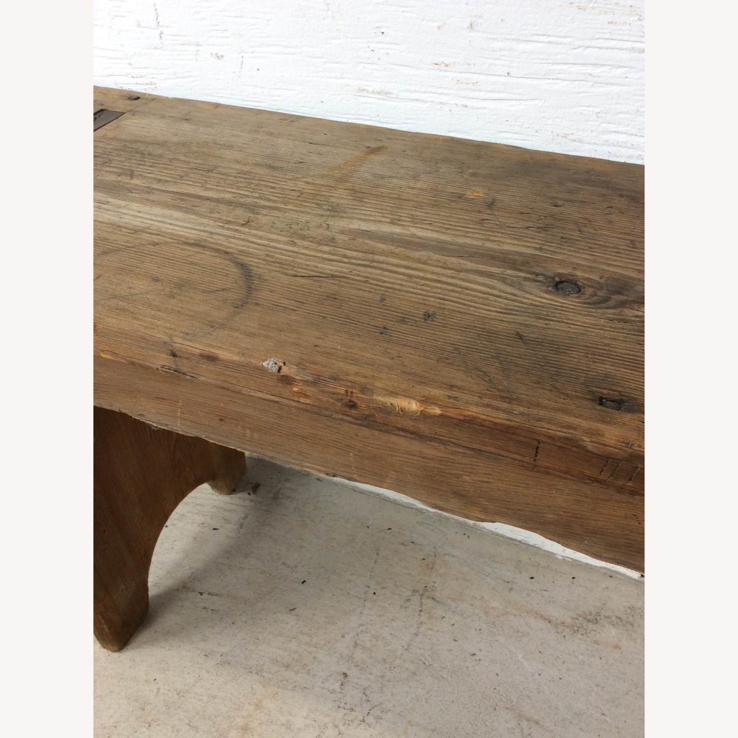 Antique Farmhouse Bench with Tongue & Groove - image-15