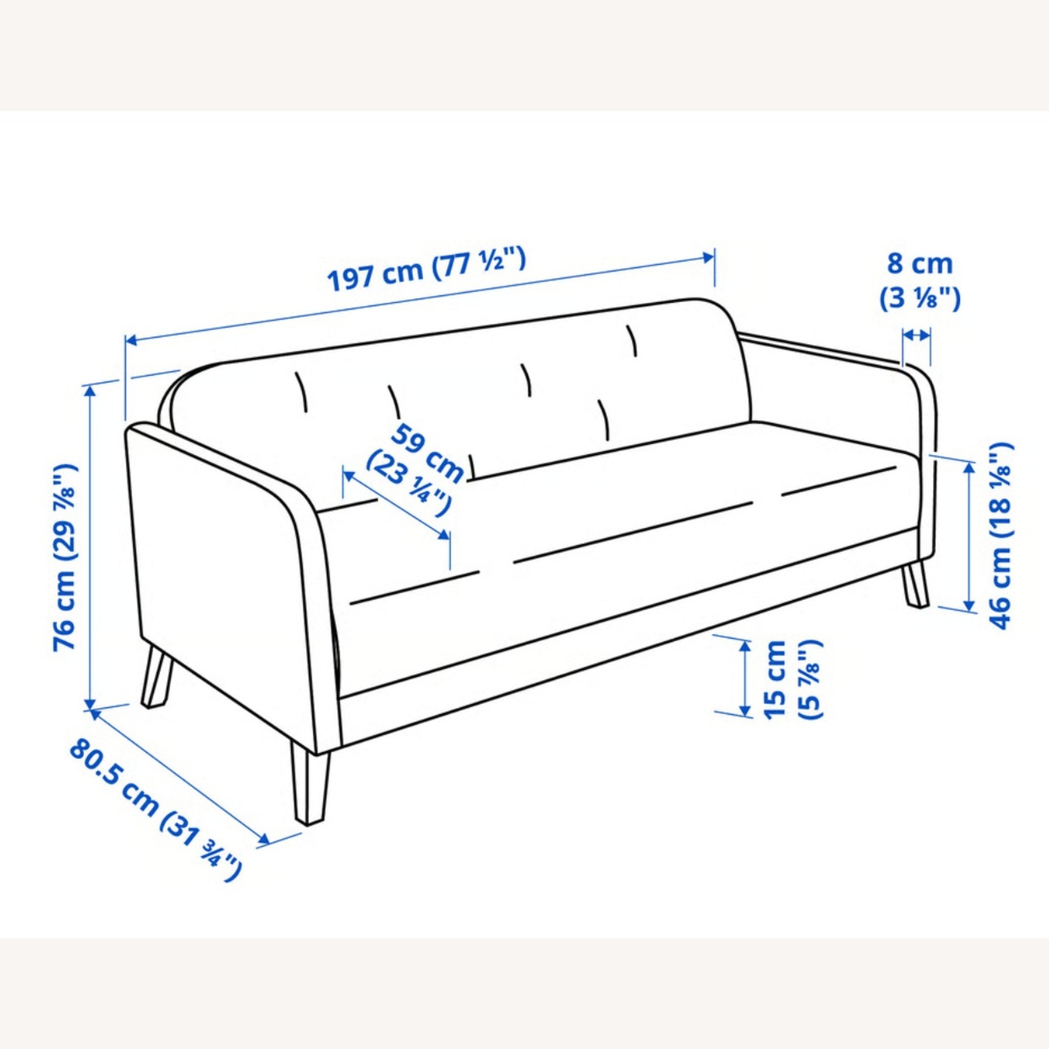 IKEA Dark Grey Couch  - image-3