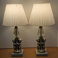 Pair of Vintage Cherub Table Lamps 