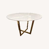 Bed Bath & Beyond White Marble Dining Table