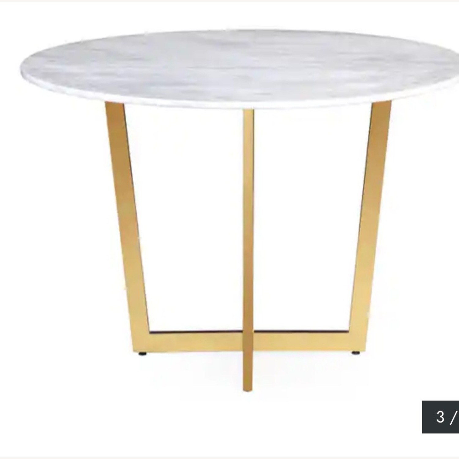 Bed Bath & Beyond White Marble Dining Table - image-1