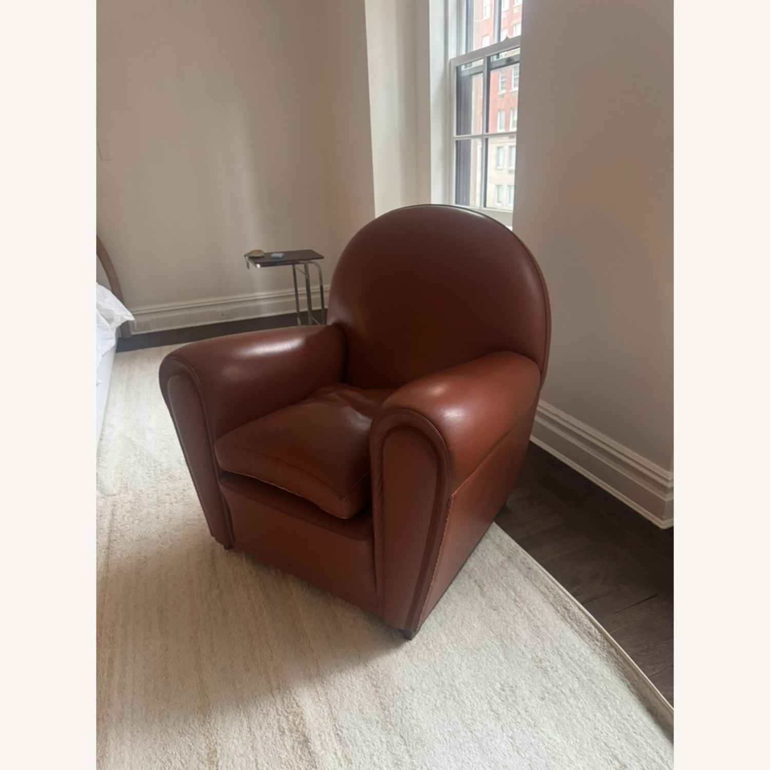 Poltrona Frau Dark Brown Leather Armchair - image-1