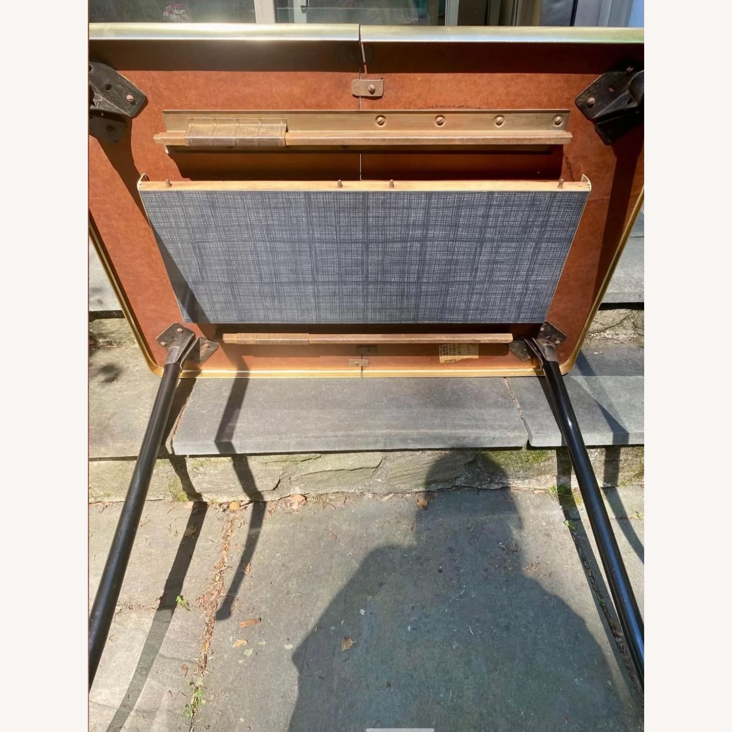 Vintage Table Extendible Leaf + Gold Accents - image-5