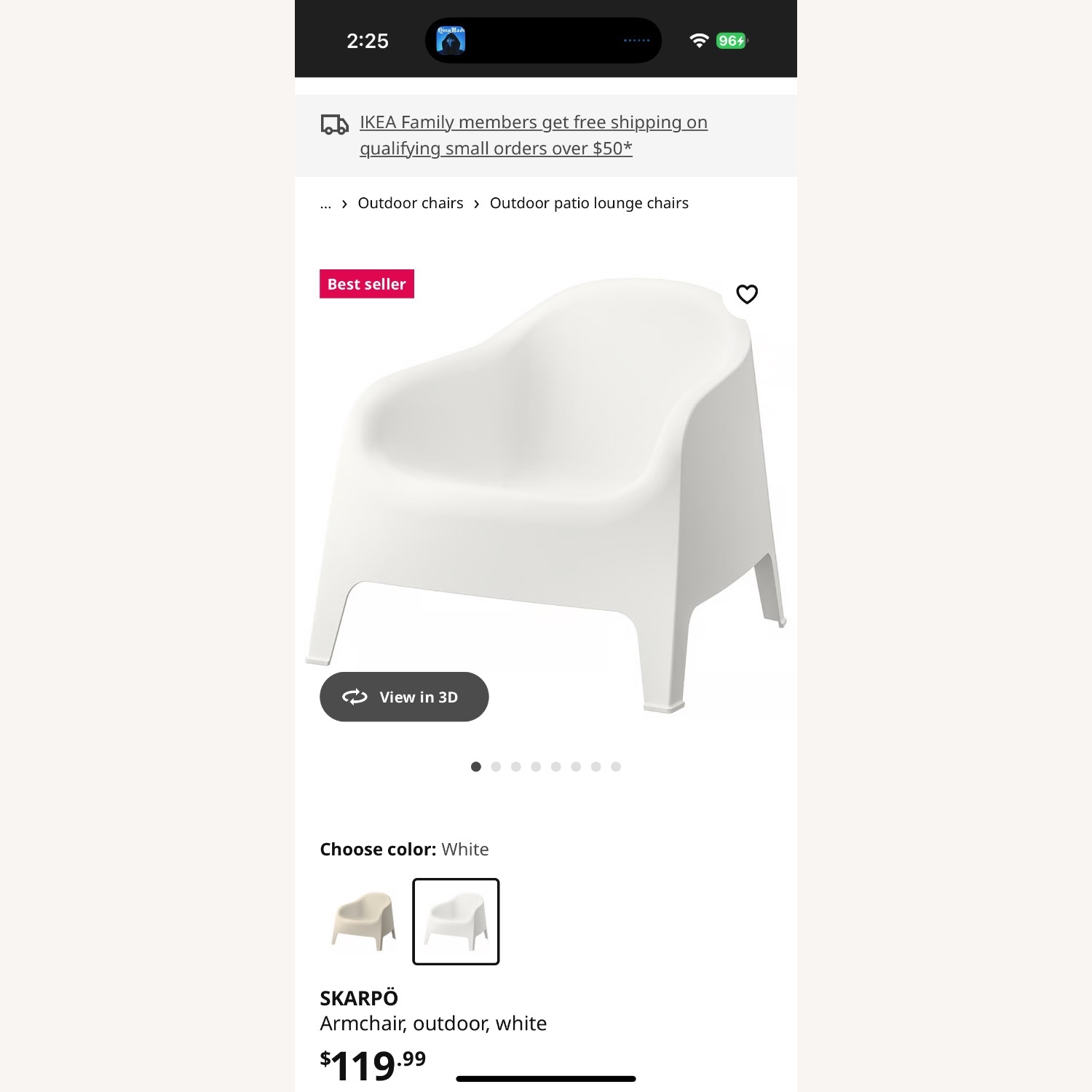 IKEA SKARPÖ White Plastic Accent Chairs - image-3