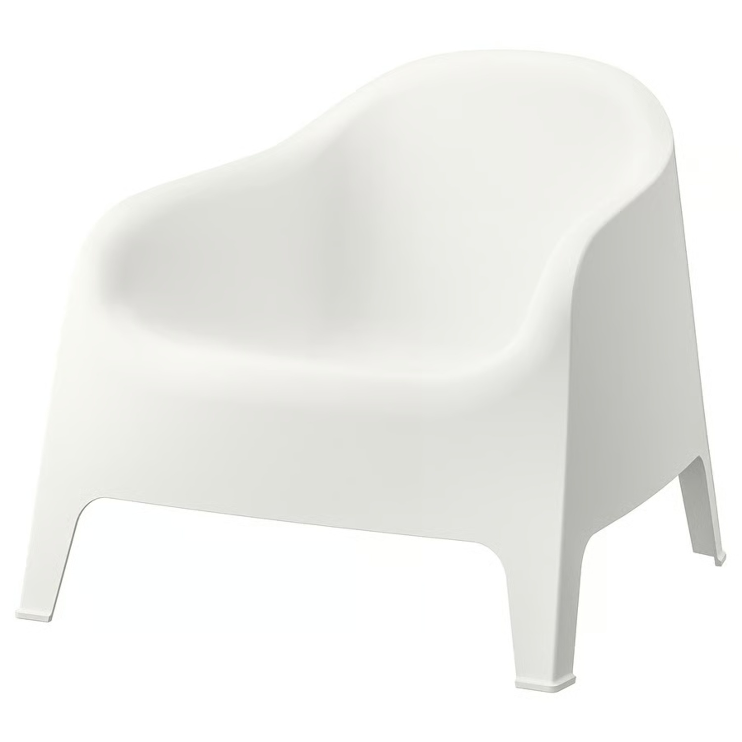 IKEA SKARPÖ White Plastic Accent Chairs - image-4