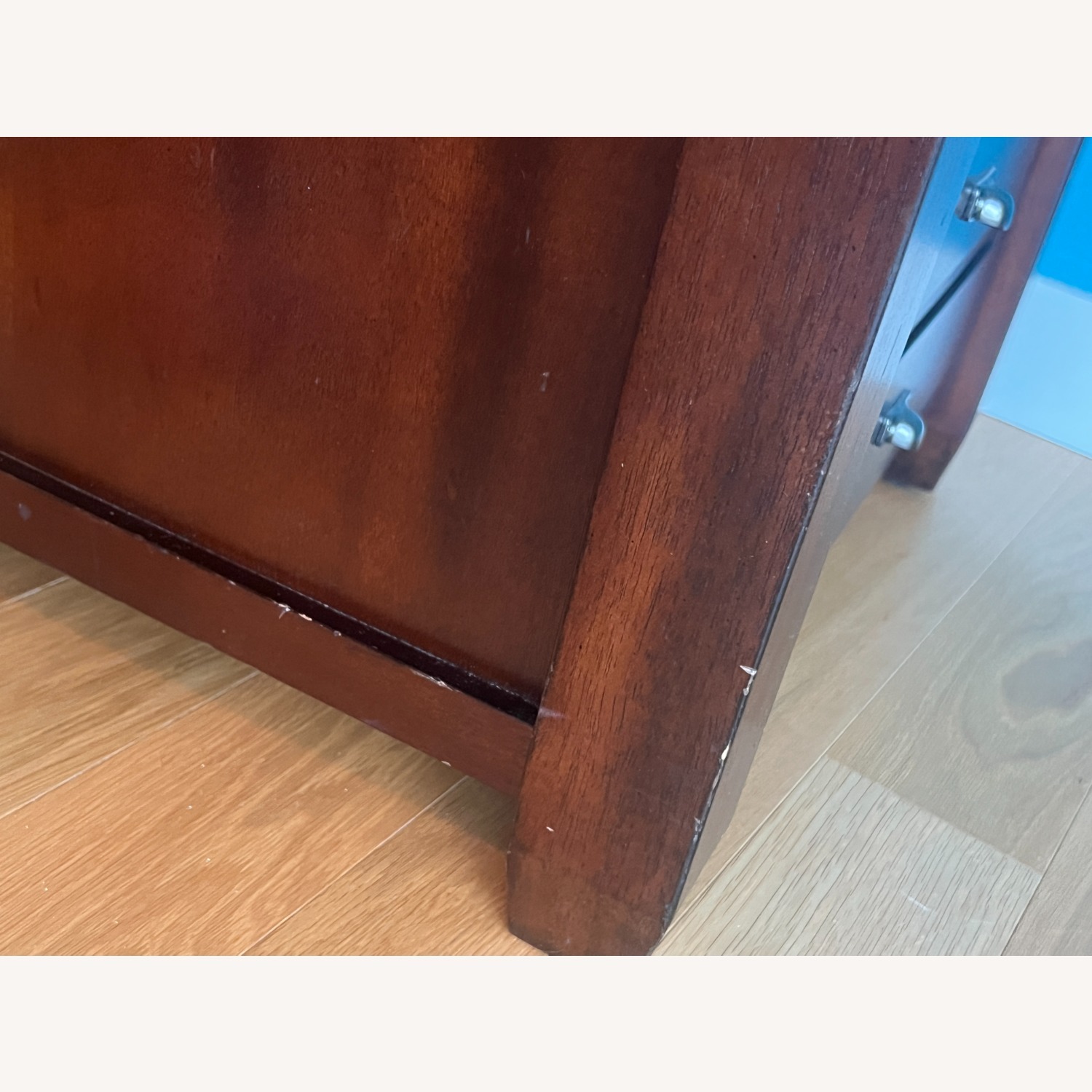 Crate & Barrel Dark Brown Wood Side Table - image-8