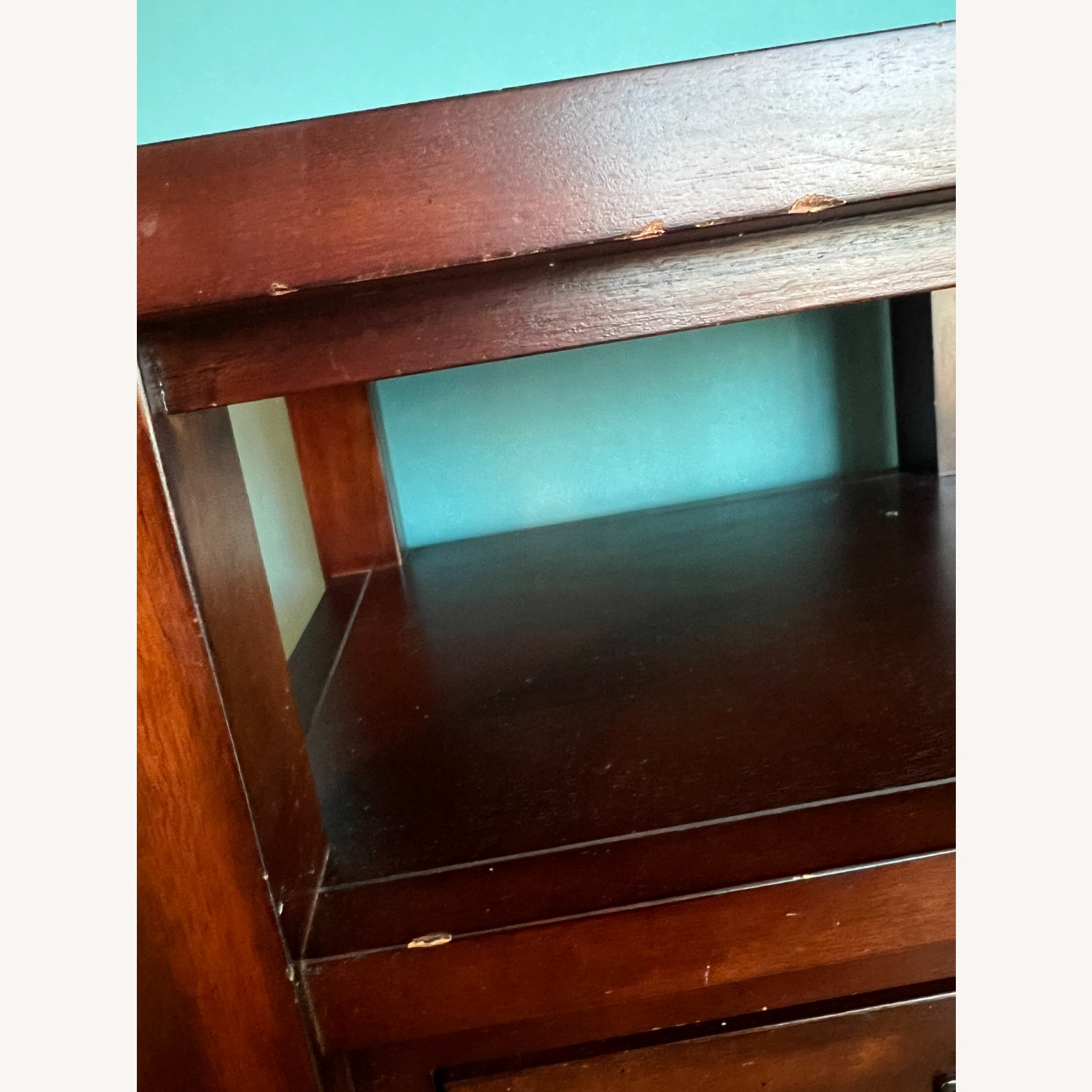 Crate & Barrel Dark Brown Wood Side Table - image-5