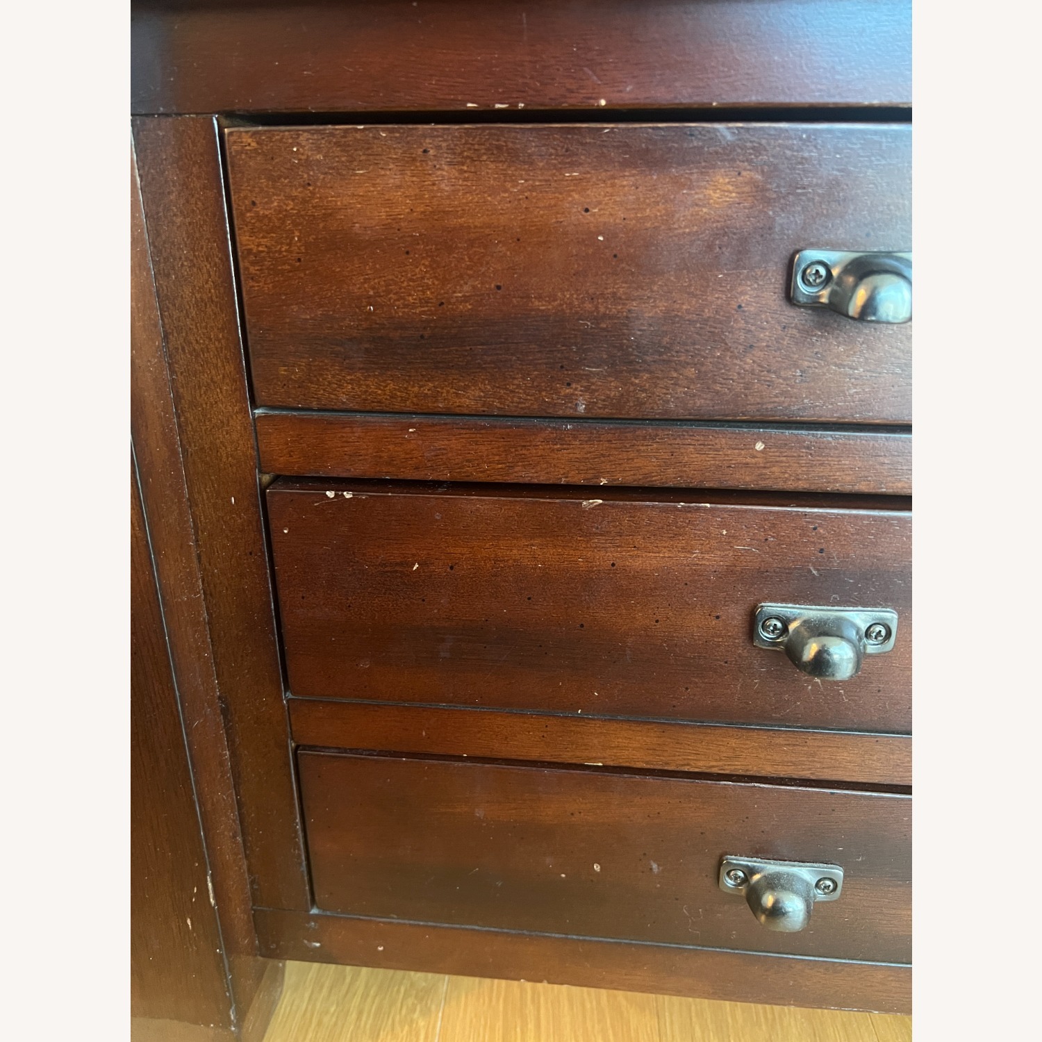 Crate & Barrel Dark Brown Wood Side Table - image-4