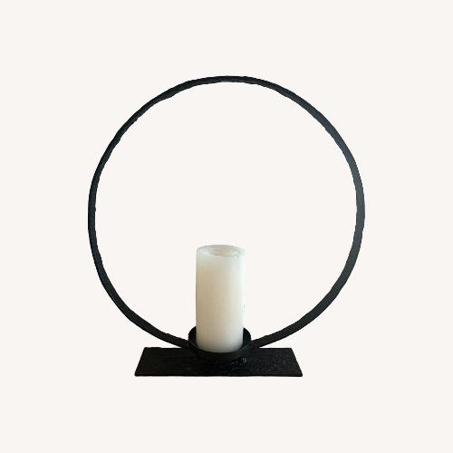 Used Pottery Barn Black Metal Candle Holders for sale on AptDeco