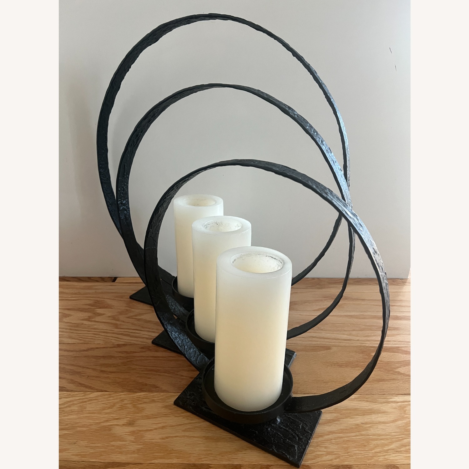 Pottery Barn Black Metal Candle Holders - image-4