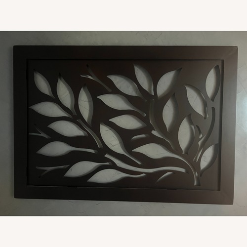 Used Dark Brown Metal Leaves Wall Decor for sale on AptDeco