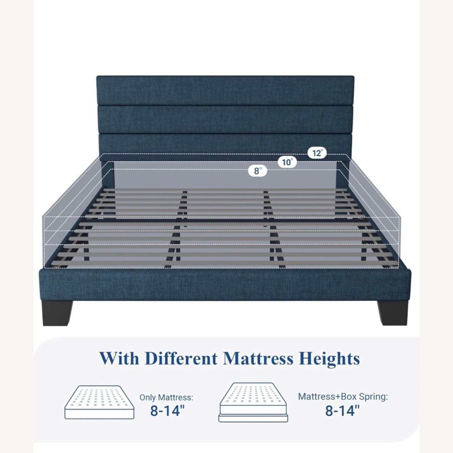 Amazon Blue Wood King Bed - image-5