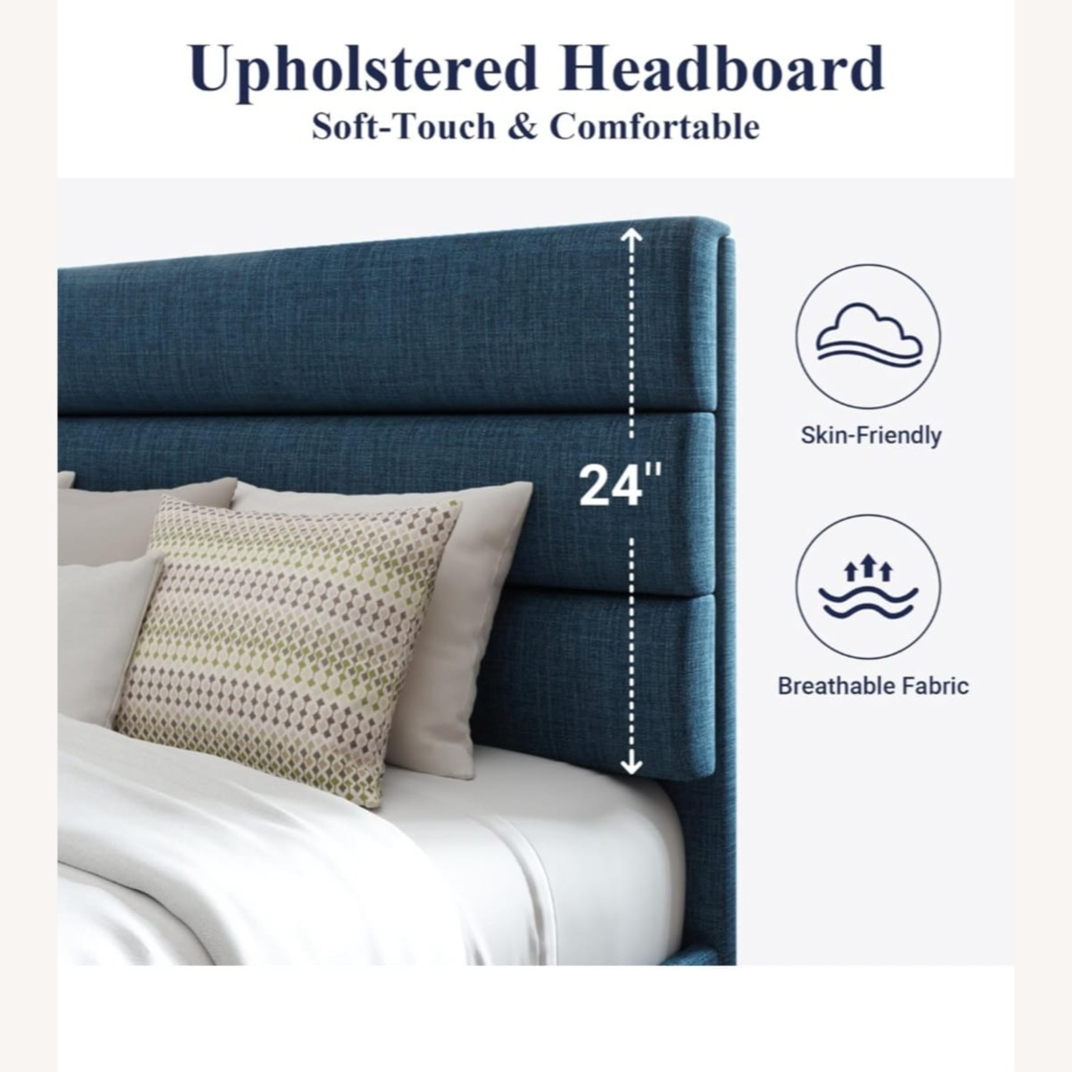 Amazon Blue Wood King Bed - image-4