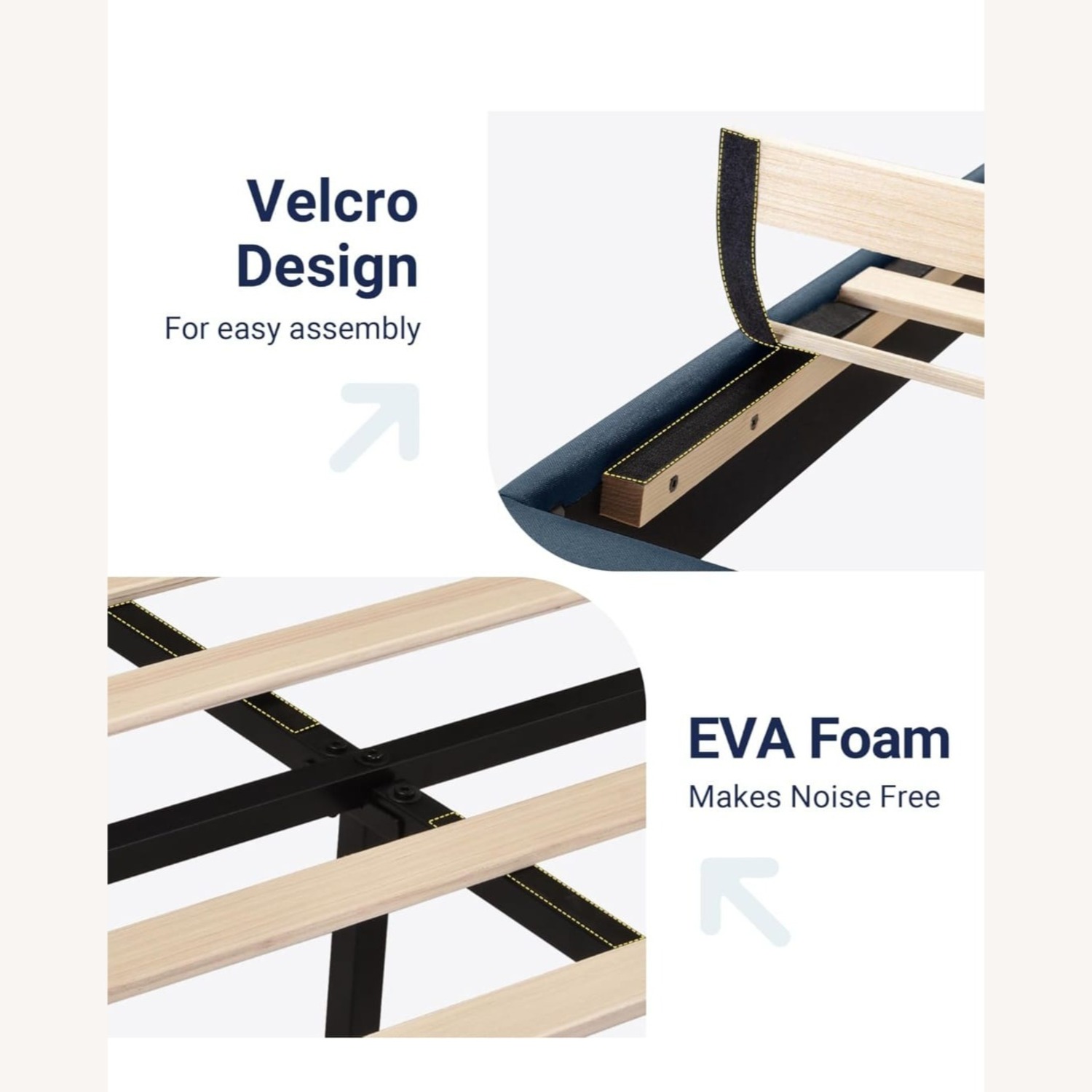 Amazon Blue Wood King Bed - image-3