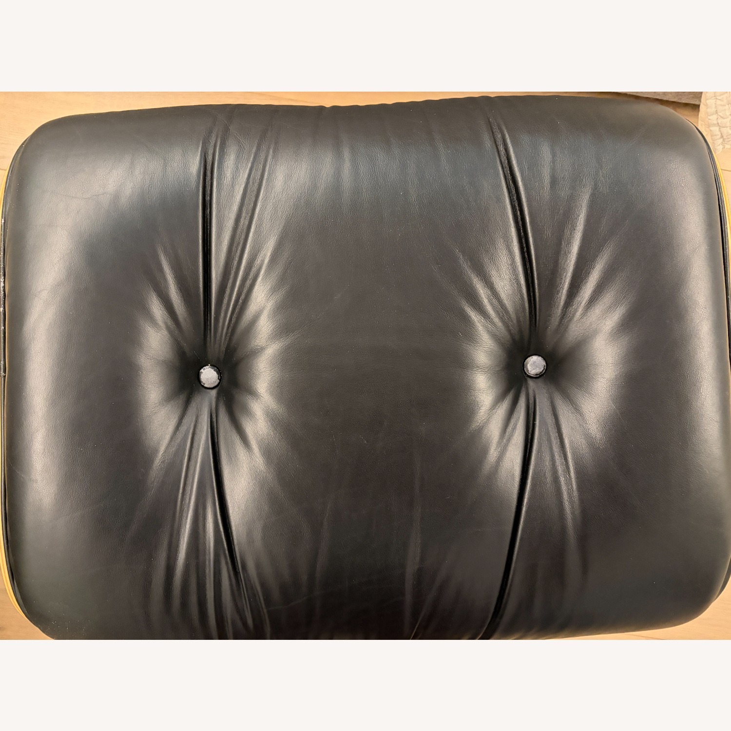 Herman Miller Black Leather Accent Chair in Walnut - image-12